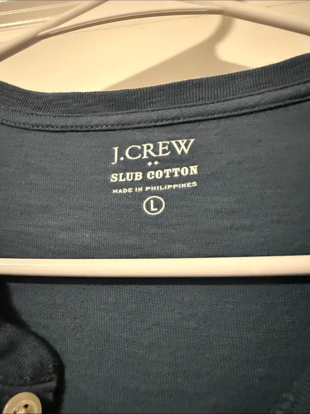 J. Crew Men’s Blue Henley Short Sleeve Shirt L
